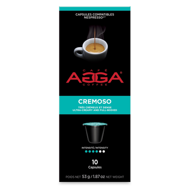 AGGA CAFE CREMOS ESPRESSO 10 CAPS, 12 X 53 G