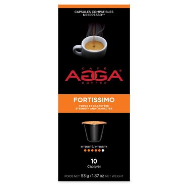 AGGA CAFE ESPRESSO FORTISSIMO 10 CAPS, 12 X 53 G