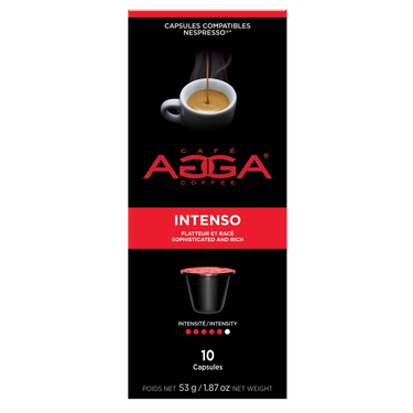 AGGA CAFE ESPRESSO INTENSE 10 CAPS, 12 X 53 G