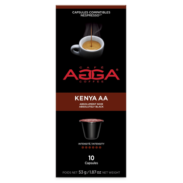 AGGA CAFE ESPRESSO KENYA 10 CAPS, 12 X 53 G