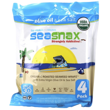 SEA SNAX, ORIGINAL OLIVE FULL SHT FAM PK, 4 x 60 G