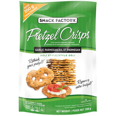 SNACK FACTORY, GARLIC PARMESAN, 12 x 200G