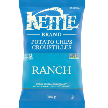 KETTLE FOODS, RANCH 198G, 12 x 198G