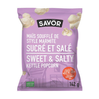 SAVOR, SWEET & SALTY KETTLE POPCORN, 11 x 142G