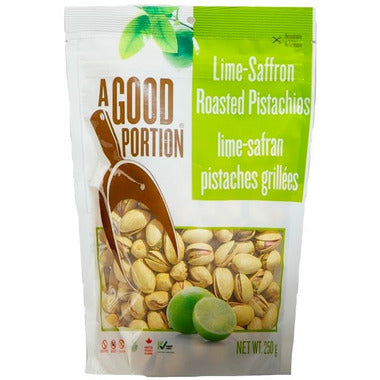 A GOOD PORTION, LIME-SAFFRON ROASTED PISTACHIOS, 10 x 250G