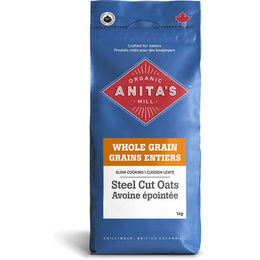 ANITA'S ORGANIC, STEEL CUT OATS, 4 x 1KG