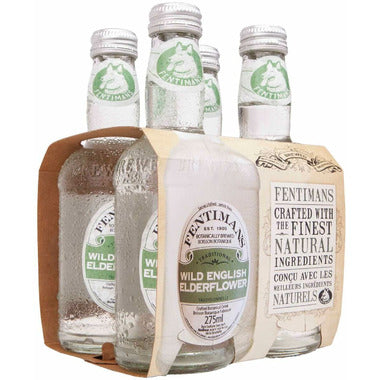 FENTIMAN'S, GENTLY SPARKLING ELDERFLOWER, 6 x 4/275ML
