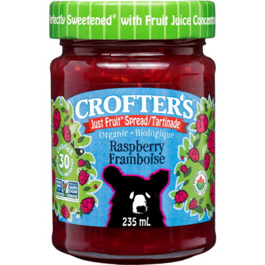 CROFTER'S ORGA, JUST FRUIT SPREAD - RASPBERRY, 6 x 235ML
