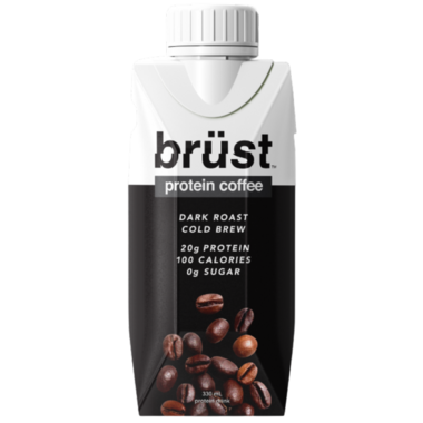 BRUST, COLD BREW PROTEIN COFFEE - DARK ROAST, 12 x 330ML