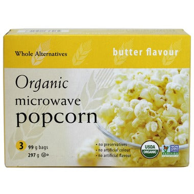WHOLEALTERNATIV, MICROWAVE POPCORN BUT 99G, 12 x 3PK/99G
