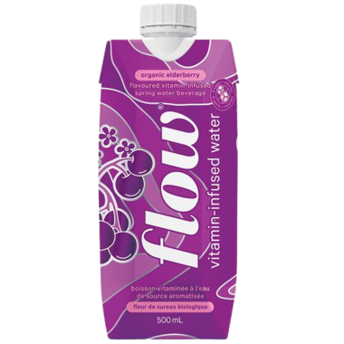 FLOW, INFUSED ELDERBERRY, 12 x 500ML
