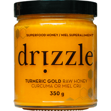 DRIZZLE, TURMERIC GOLD RAW HONEY, 12 x 350G