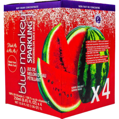 BLUE MONKEY, SPARKLING WATERMELON JUICE 4PK, 6 x 1L