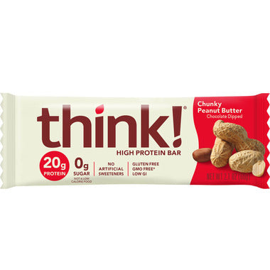 THINK, CHUNKY PEANUT BUTTER, 10 x 60G
