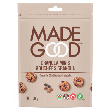 MADE GOOD, CHOC CHIP GRANOLA MINIS POUCH OR, 6 x 100G
