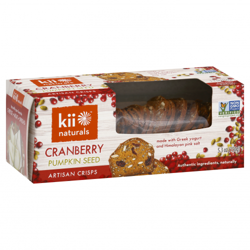KII NATURALS, CRAN PUMPKIN SEED CRISP, 12 x 150 G