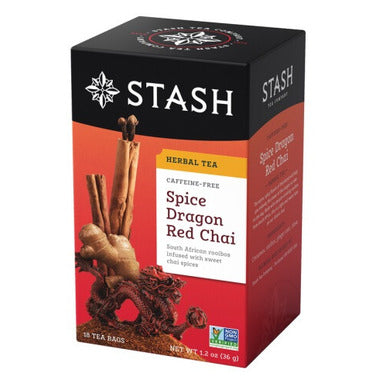 STASH TEA, SPICE DRAGON RED CHAI HERBAL TEA, 6 x 18 CT