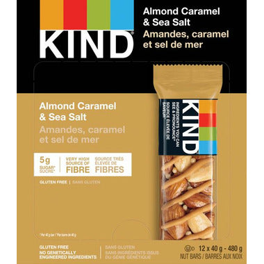 KIND, CARAMEL ALMOND & SEA SALT, 12 x 40G