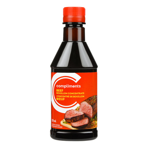 COMPLIMENTS BEEF BROTH, 12 X 250 ML