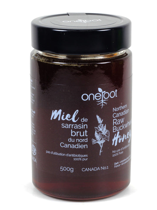 ONEROOT, NATURAL RAW BUCKWHEAT HONEY, 12 x 500G