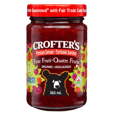 CROFTER'S ORGA, PREMIUM FRUIT SPREAD - 4 FRUIT, 6 x 383ML