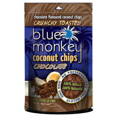 BLUE MONKEY, DRK CHOC CCONUT CHIPS, 24 x 40 G