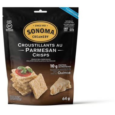 SONOMA CREAMERY, PARMESAN CRISPS CHEESE SNACKS, 12 x 64G