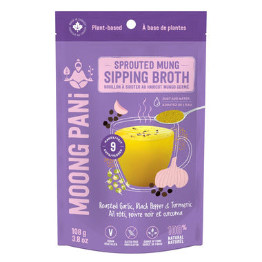 MOONG PANI, MUNG BEAN SIPPING BROTH GARLIC&TURMERIC, 10 x 108G