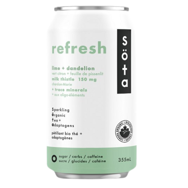 SOTA, REFRESH LIME DANDELION, 4 x 6X355ML
