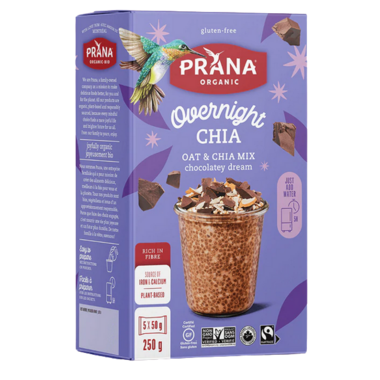 PRANA, OVERNIGHT CHIA - CHOCOLATEY DREAM, 8 x 5X50G