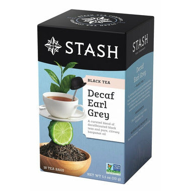 STASH TEA, DECAF EARL GREY TEA, 6 x 18CT