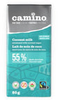 CAMINO, ORG COCONUT MILK 55% DARK CHOCOLATE, 14 x 80G