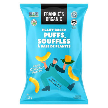 FRANKIE'S, ORGANIC PLANT-BASED CHEDDAR PUFFS, 12 x 113G