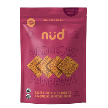 NUD FUD, BBQ CRACKERS, 6 x 66G