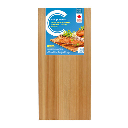 COMPLIMENTS CEDAR GRILLING PLANKS (2), 12 X 2 X 0.50 UN