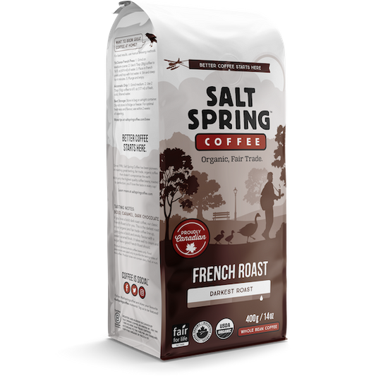 SALT SPRING COF, FRENCH ROAST, 8 x 400G