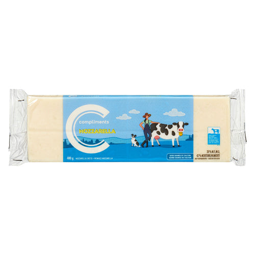 COMPLIMENTS SLICED MOZZARELLA CHEESE, 12 X 400 G