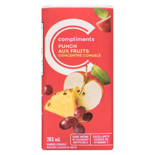 COMPLIMENTS MIXED FRUIT PUNCH, 12 X 283 ML