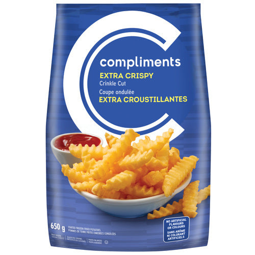 COMPLIMENTS EXTRA CRISPY FRIES, 12 X 650 G