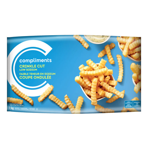 COMPLIMENTS WAVY CUT FRIES, 12 X 1 KG