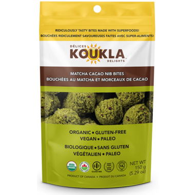 KOUKLA DELIGHTS, MATCHA CACAO NIB MACAROONS, 8 x 150G