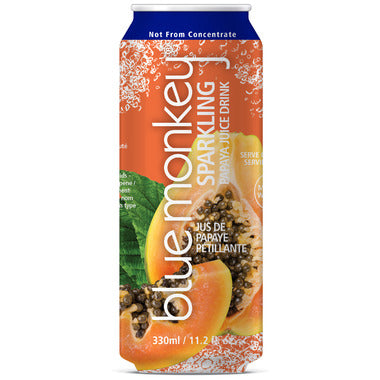 BLUE MONKEY, SPARKLING PAPAYA JUICE, 12 x 330ML