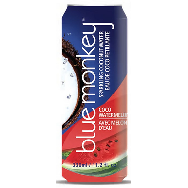 BLUE MONKEY, SPARKLING COCONUT WATER WITH WATERMELON, 12 x 330ML