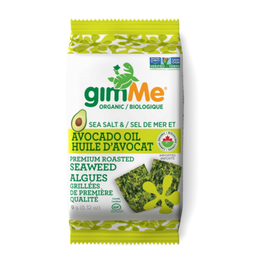 GIMME, ORG RST SEAWEED SEA SALT & AVOCADO OIL, 12 x 9G