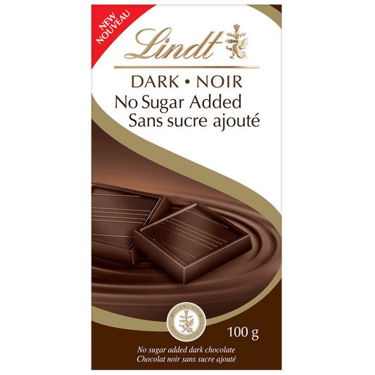 LINDT, NO SUGAR ADDED-DARK BARS, 16 x 100G