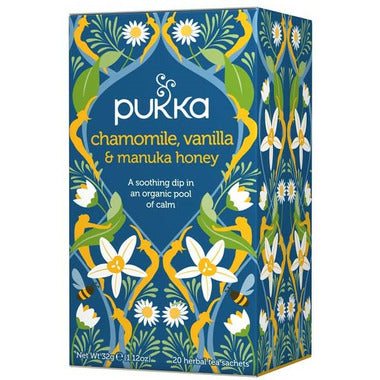 PUKKA SPECIALTY, ORG CHAMOMILE VANILLA MANUKA HONEY, 4 x 20CT