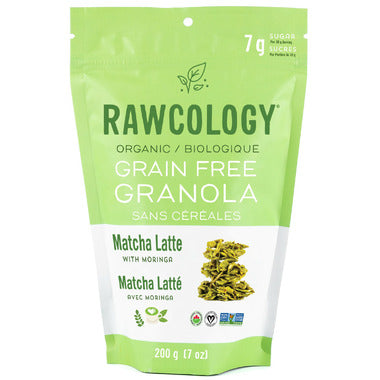 RAWCOLOGY, MATCHA LATTE GRAIN FREE GRANOLA, 12 x 200G