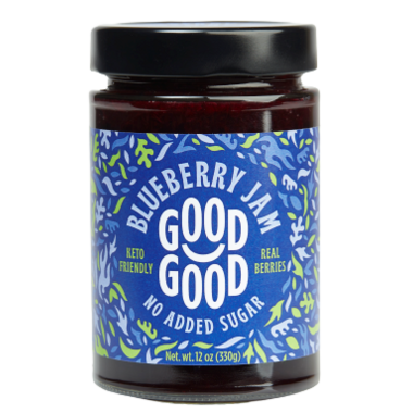 GOOD GOOD, SWEET BLUEBERRY SPREAD KETO FRIENDLY, 6 x 330G