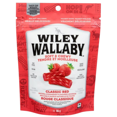WILEY WALLABY, CLASSIC RED LICORICE, 12 x 184G