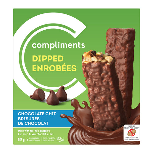 COMPLIMENTS CHOCOLATE COVERED BROWNIE GRANOLA BARS, 12 X 156 G